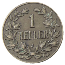 Монета 1 геллер 1910 года J Германская Восточная Африка (реверс)