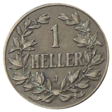 Монета 1 геллер 1910 года J Германская Восточная Африка (реверс)