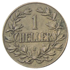 Монета 1 геллер 1911 года J Германская Восточная Африка (реверс)