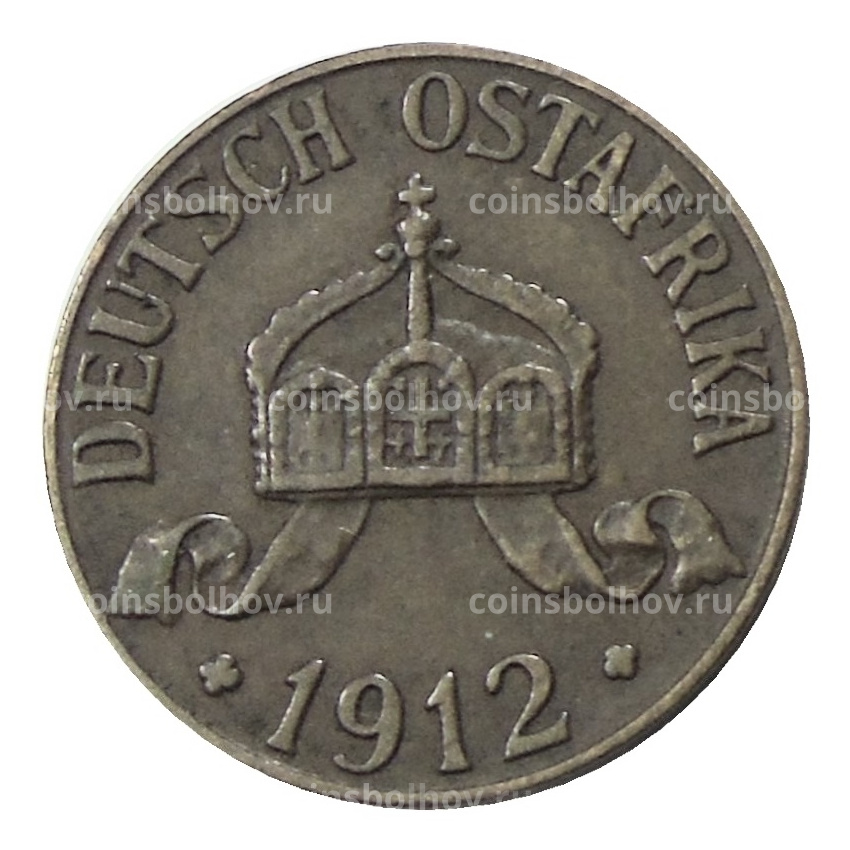 Монета 1 геллер 1912 года J Германская Восточная Африка