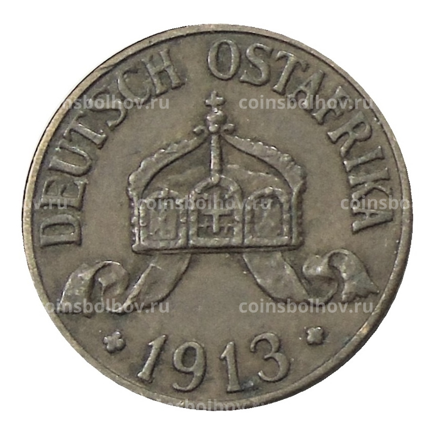 Монета 1 геллер 1913 года A Германская Восточная Африка