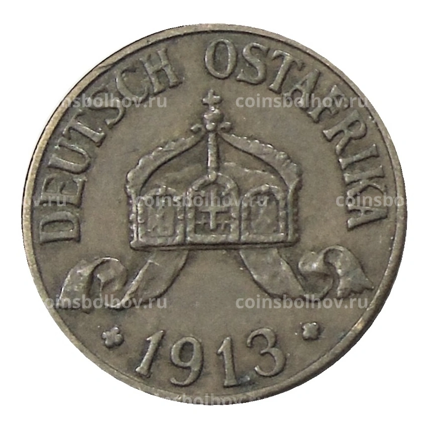 Монета 1 геллер 1913 года A Германская Восточная Африка