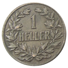 Монета 1 геллер 1913 года A Германская Восточная Африка (реверс)