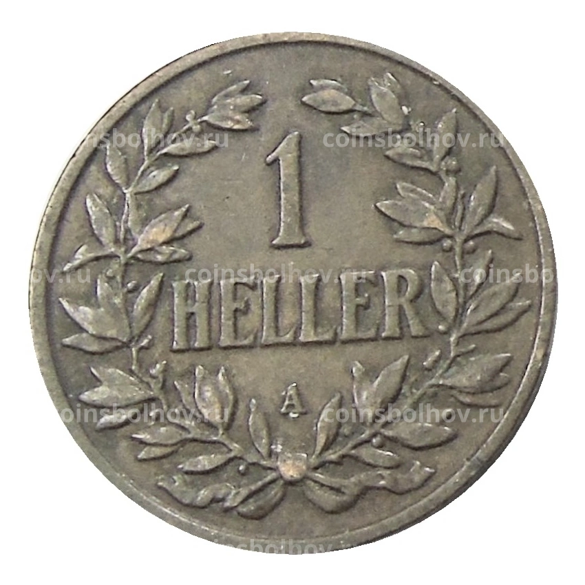 Монета 1 геллер 1913 года A Германская Восточная Африка (вид 2)