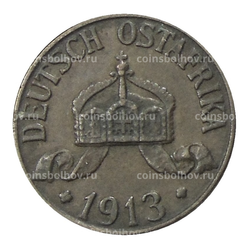 Монета 1 геллер 1913 года J Германская Восточная Африка