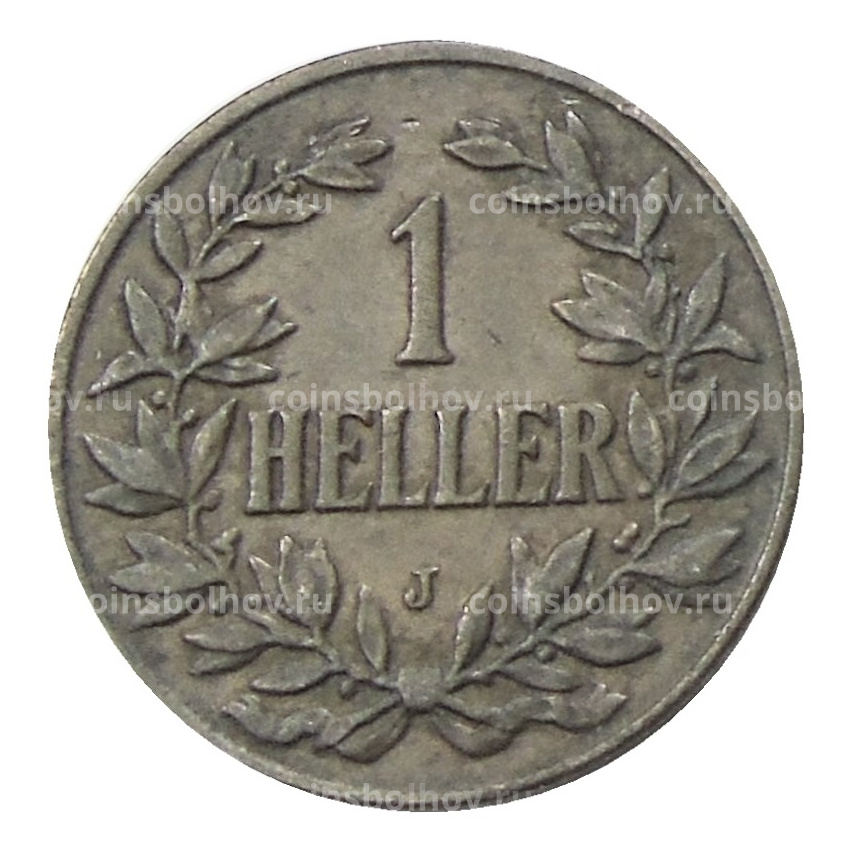 Монета 1 геллер 1913 года J Германская Восточная Африка (вид 2)