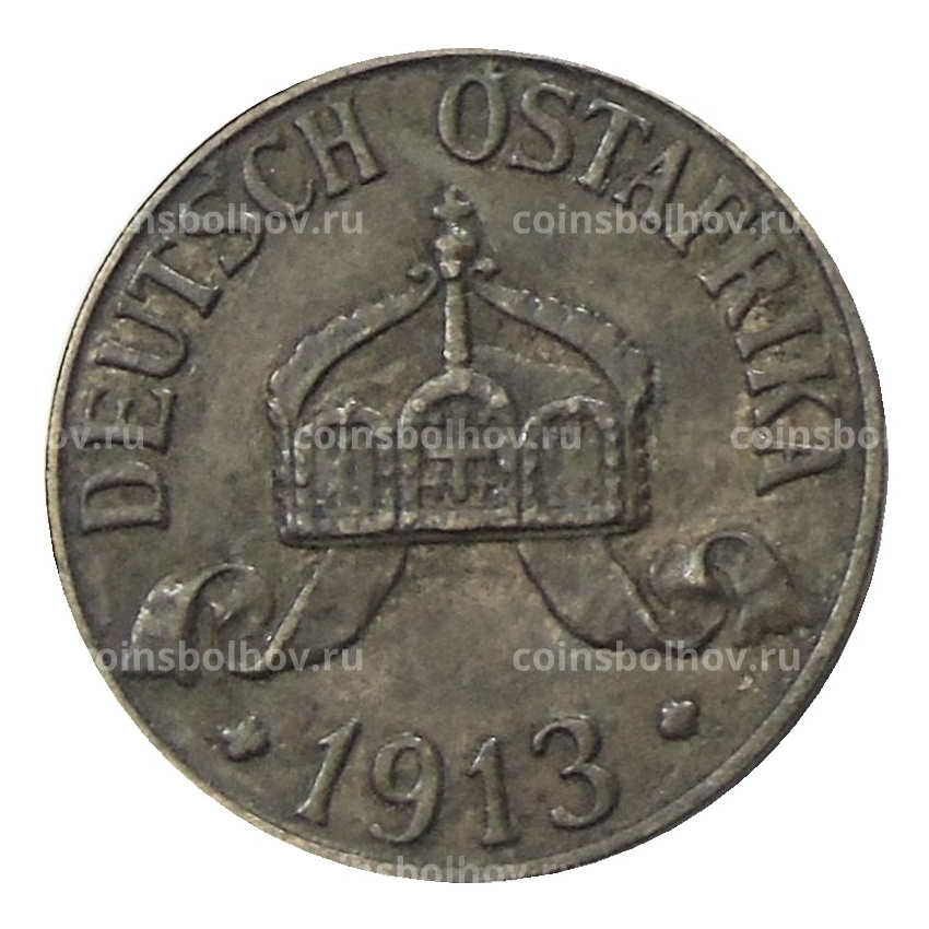 Монета 1 геллер 1913 года J Германская Восточная Африка