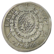 Монета 6 крейцеров 1766 года Германские государства — Бавария (аверс)