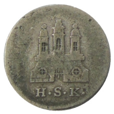 Монета 1 шиллинг 1828 года Германские государства — Гамбург (реверс)