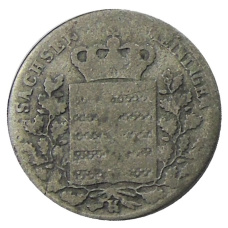 Монета 3 крейцера 1837 года  Германские государства — Саксен-Мейнинген (реверс)