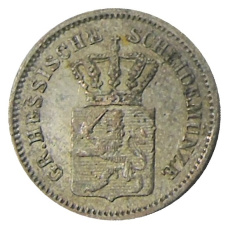 Монета 1 крейцер 1871 года Германские государства — Гессен-Дармштадт (реверс)