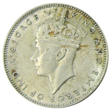 Монета 20 центов 1943 года Малайя (реверс)