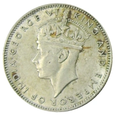 Монета 20 центов 1943 года Малайя (реверс)