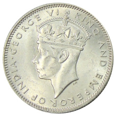 Монета 20 центов 1943 года Малайя (реверс)