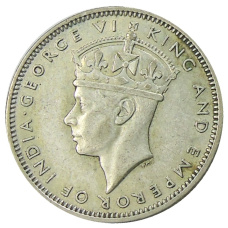 Монета 20 центов 1943 года Малайя (реверс)