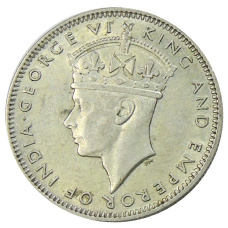 Монета 20 центов 1943 года Малайя (реверс)