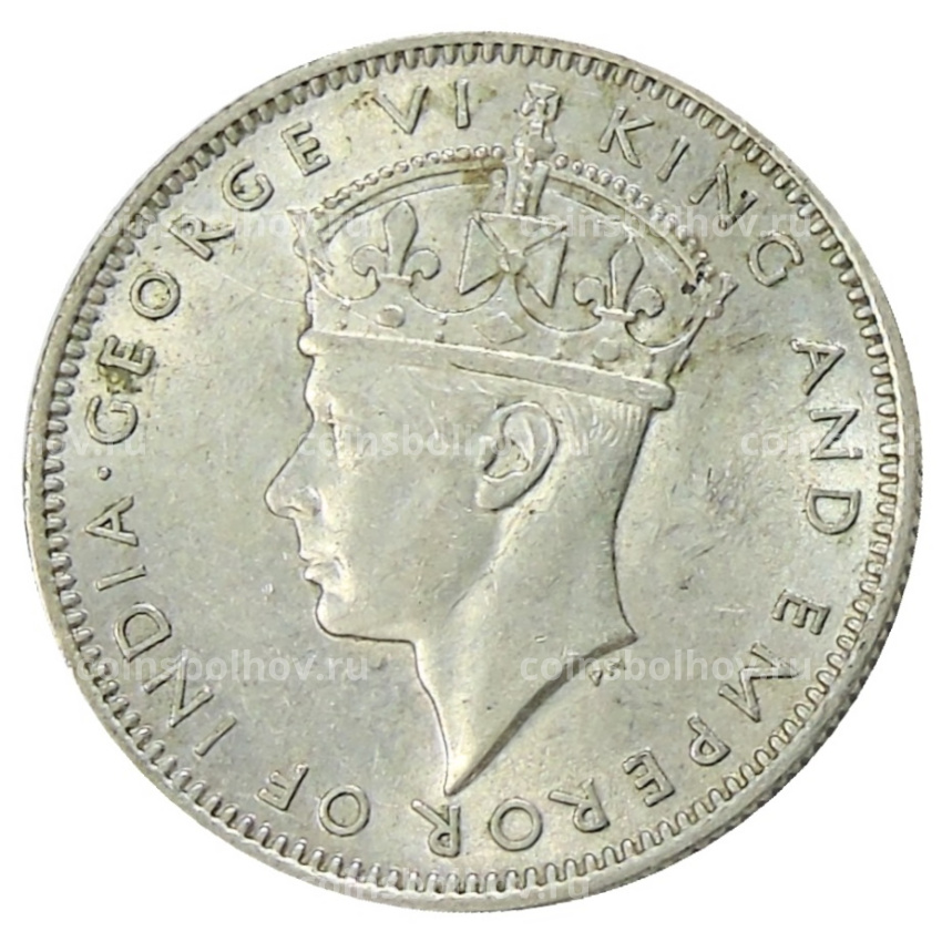 Монета 20 центов 1943 года Малайя (вид 2)