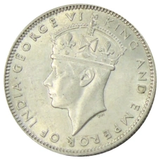 Монета 20 центов 1943 года Малайя (реверс)