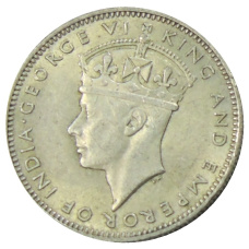 Монета 20 центов 1943 года Малайя (реверс)