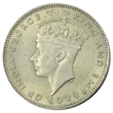 Монета 20 центов 1943 года Малайя (реверс)