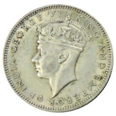 Монета 20 центов 1943 года Малайя (реверс)