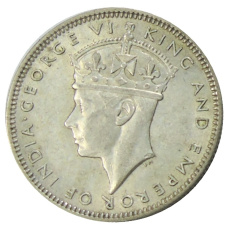 Монета 20 центов 1943 года Малайя (реверс)