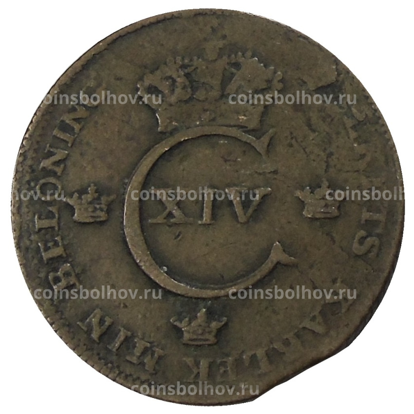 Монета 1 скиллинг 1820 года Швеция (вид 2)