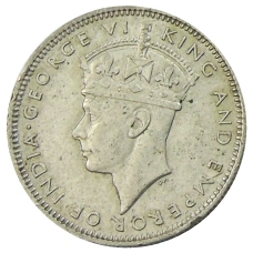 Монета 20 центов 1943 года Малайя (реверс)