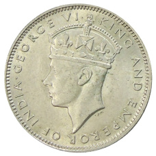 Монета 20 центов 1943 года Малайя (реверс)