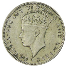 Монета 20 центов 1943 года Малайя (реверс)