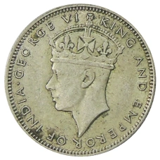 Монета 20 центов 1943 года Малайя (реверс)