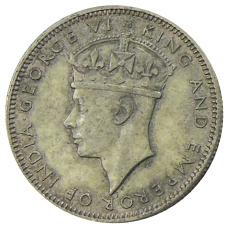 Монета 20 центов 1943 года Малайя (реверс)