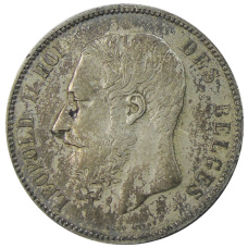Монета 5 франков 1873 года Бельгия (реверс)