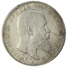 Монета 5 марок 1913 года F Германия (Вюртемберг) (аверс)