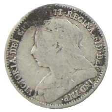 Монета 3 пенса 1900 года Великобритания (реверс)