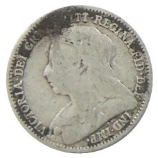 Монета 3 пенса 1900 года Великобритания (реверс)