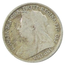 Монета 3 пенса 1896 года Великобритания (реверс)
