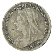 Монета 3 пенса 1895 года Великобритания (реверс)