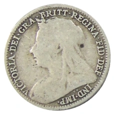 Монета 3 пенса 1895 года Великобритания (реверс)