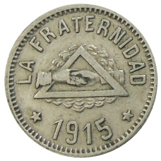 Монета 1 песета 1915 года Испания — Барселона (аверс)