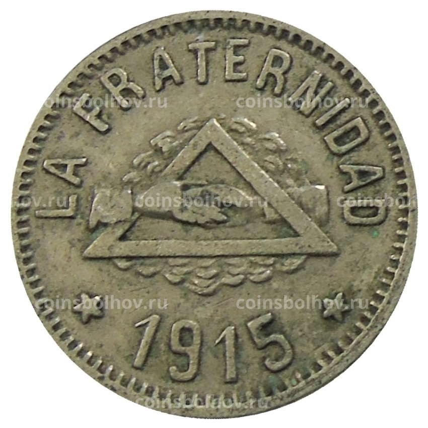 Монета 1 песета 1915 года Испания — Барселона