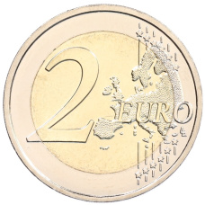 Монета 2 евро 2025 года Люксембург «75 лет Декларации Шумана» (реверс)