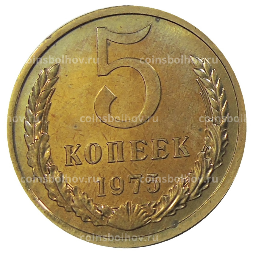 Монета 5 копеек 1975 года