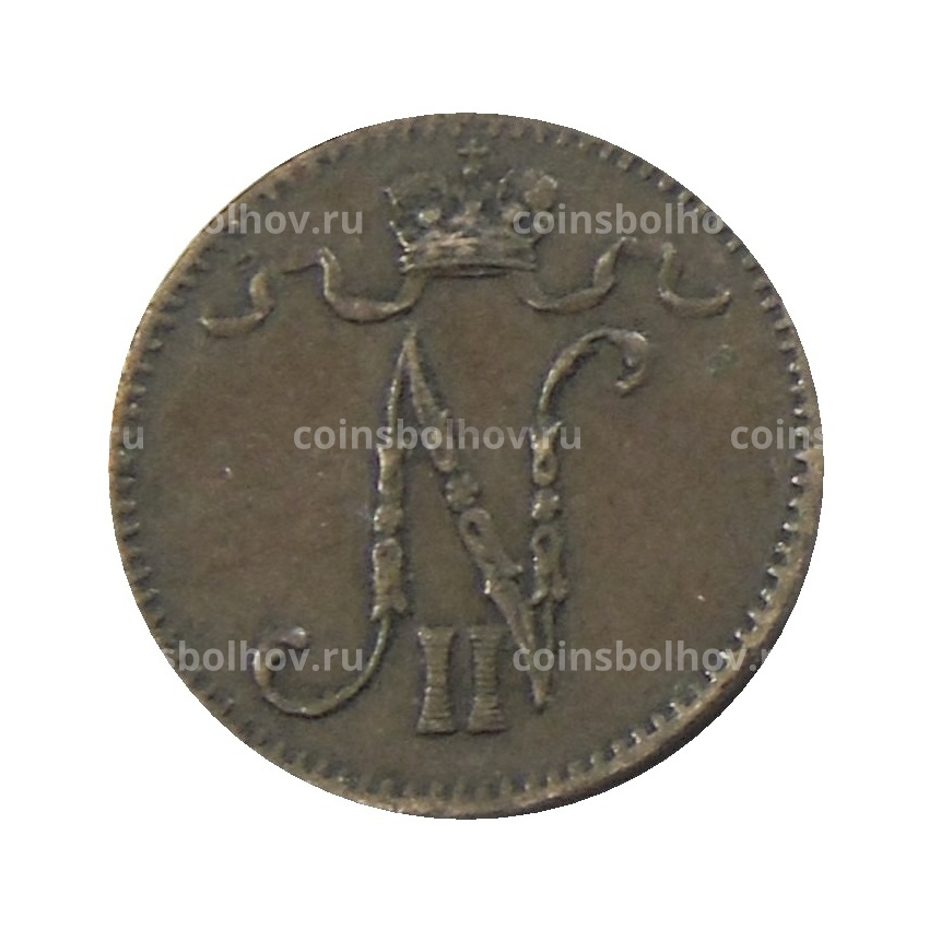 Монета 1 пенни 1903 года Русская Финляндия (вид 2)