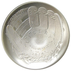 Монета 1 доллар 2014 года P США «Национальный зал славы бейсбола» (аверс)