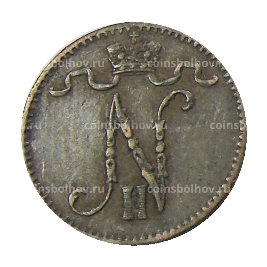 Монета 1 пенни 1898 года Русская Финляндия (вид 2)