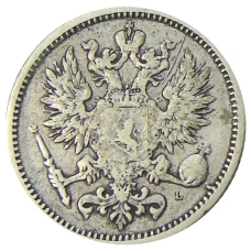 Монета 50 пенни 1889 года Русская Финляндия (реверс)