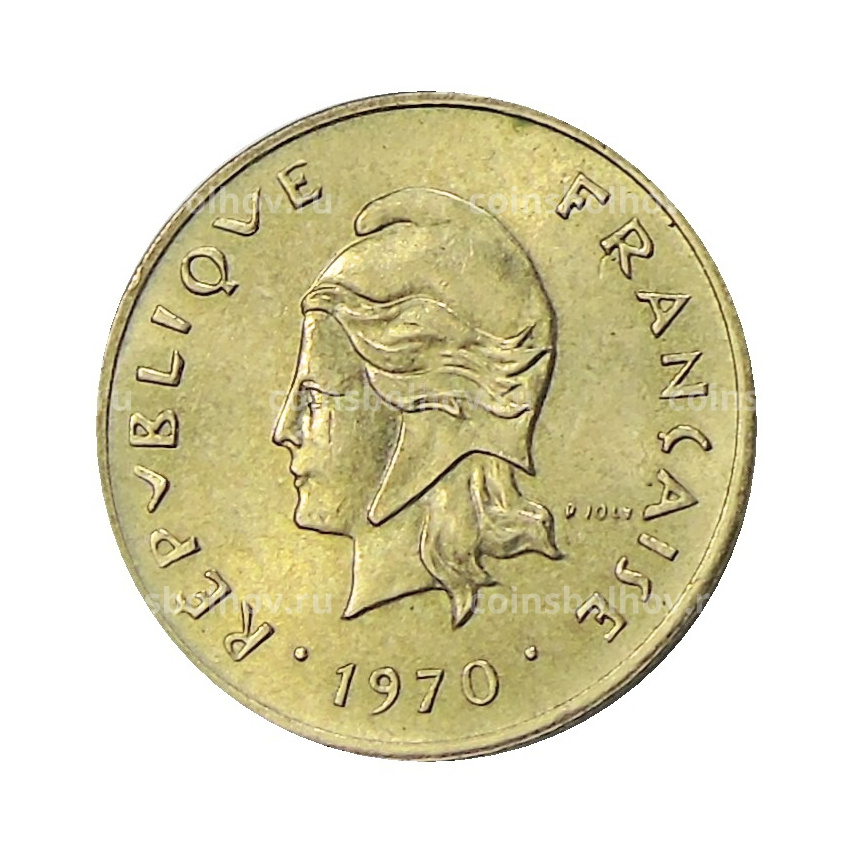 Монета 1 франк 1970 года Новые Гебриды (вид 2)