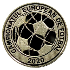 Монета 50 бани 2020 года Румыния «УЕФА Чемпионат Европы по футболу 2020» (аверс)