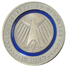 Монета 10 евро 2025 года F Германия «На службе общества — Служба технической поддержки» (реверс)